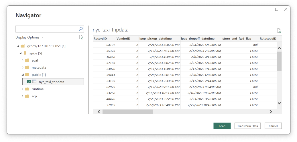 Spice PowerBI Example